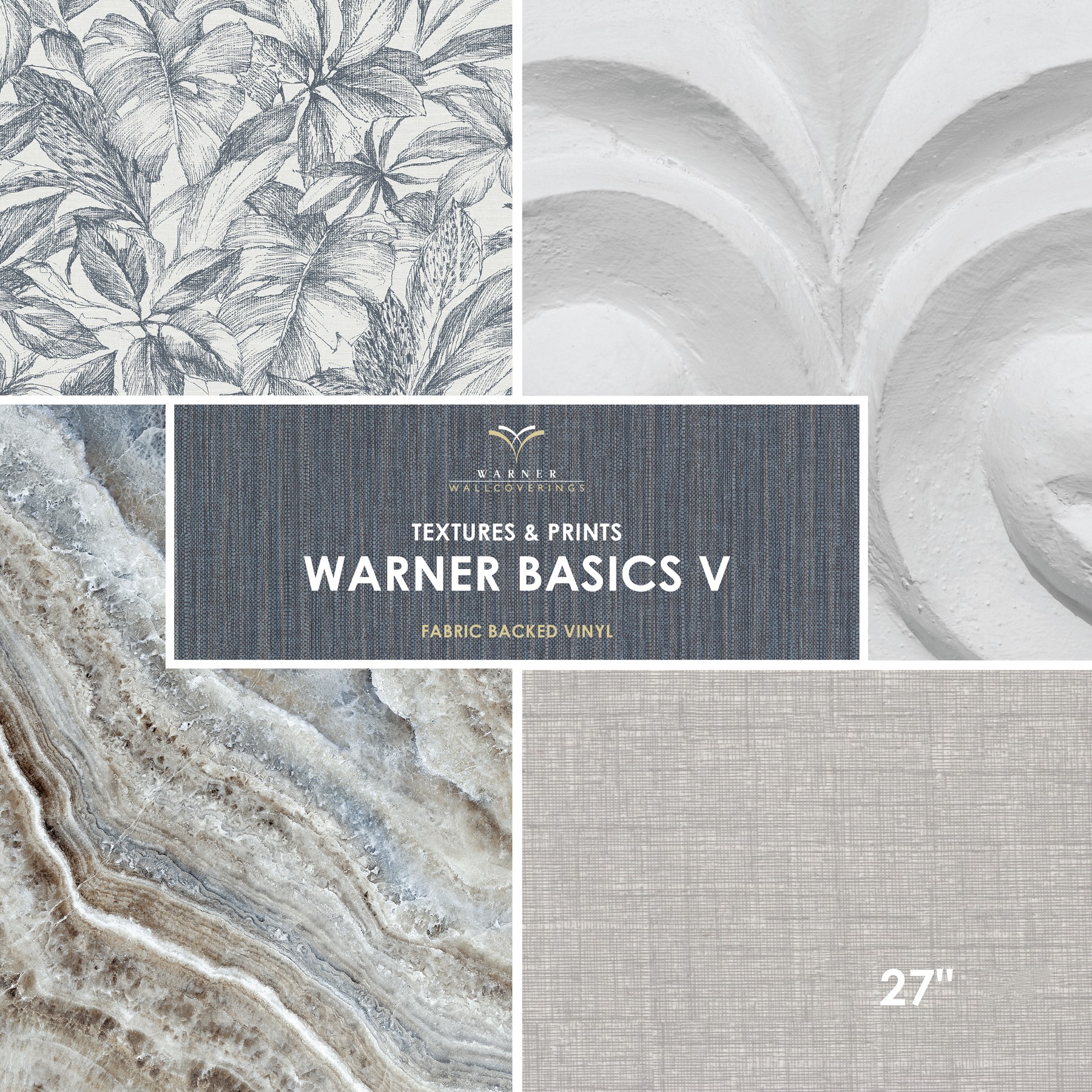 Textures & Prints Warner Basics V by Warner wallpaper book